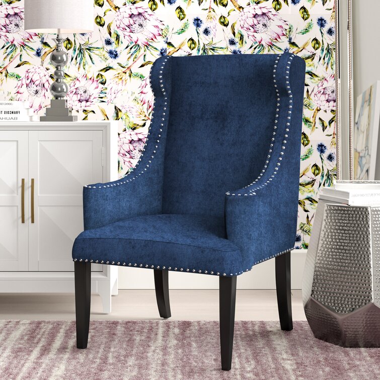 Blue high 2025 back dining chairs